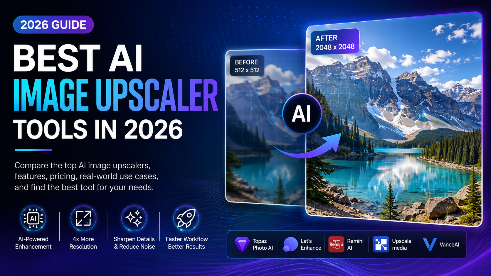 Best AI Image Upscaler Tools in 2026